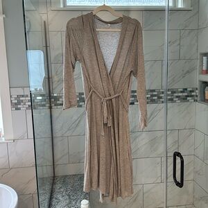 Pink Blush Delivery/Maternity Robe in heathered tan
